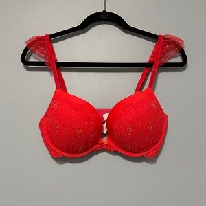 Victoria's Secret Vibrant Red Lace Bra